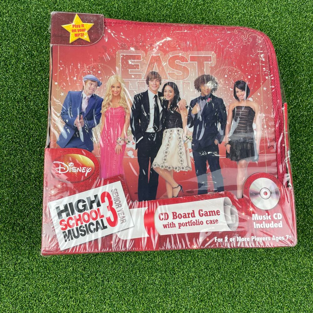 Disney High School Musical Senior Year CD Board Game with Portfolio Case Trivia